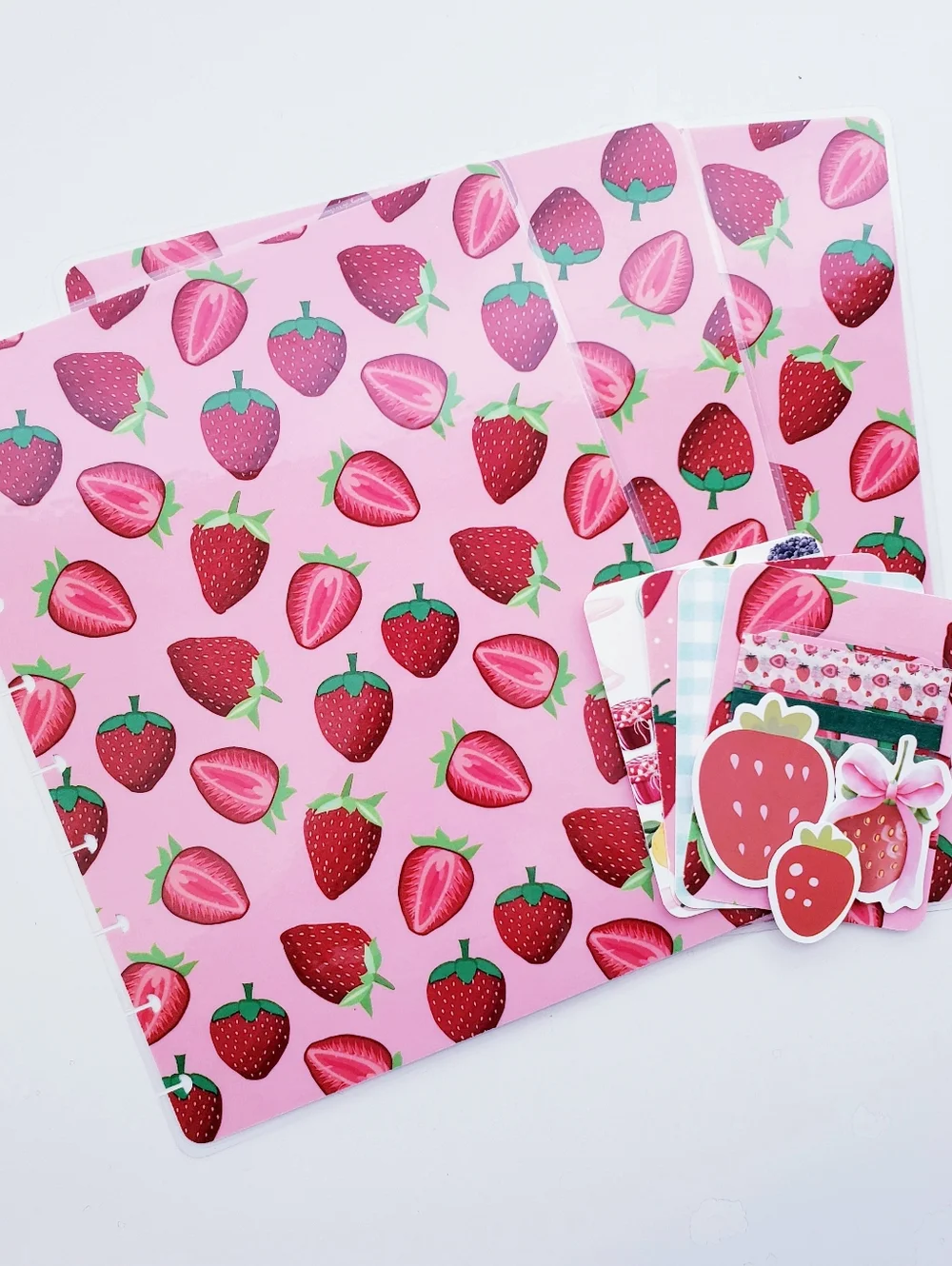 Strawberry Sweet Berries Pink Girly Planner HP Classic Size Cover Set